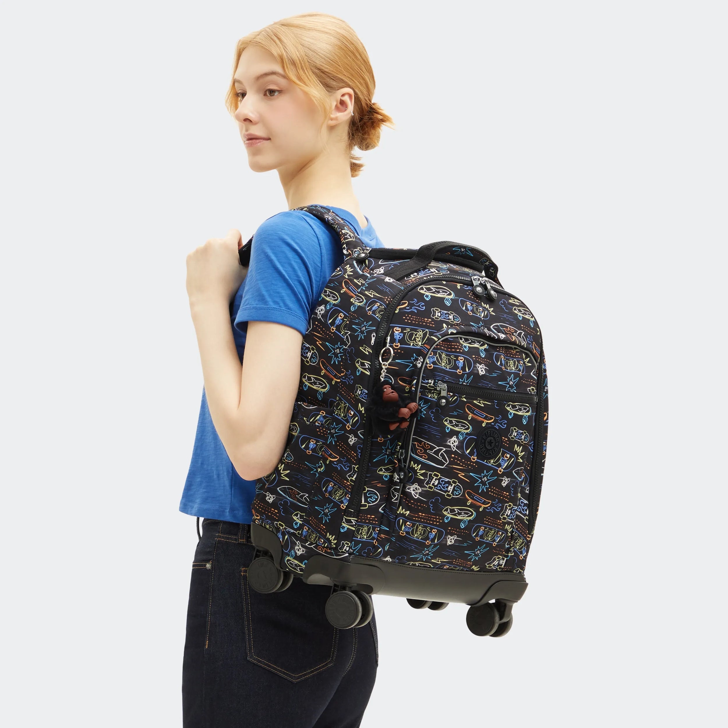 New Zea Printed 15 Laptop Rolling Backpack - 图片 2