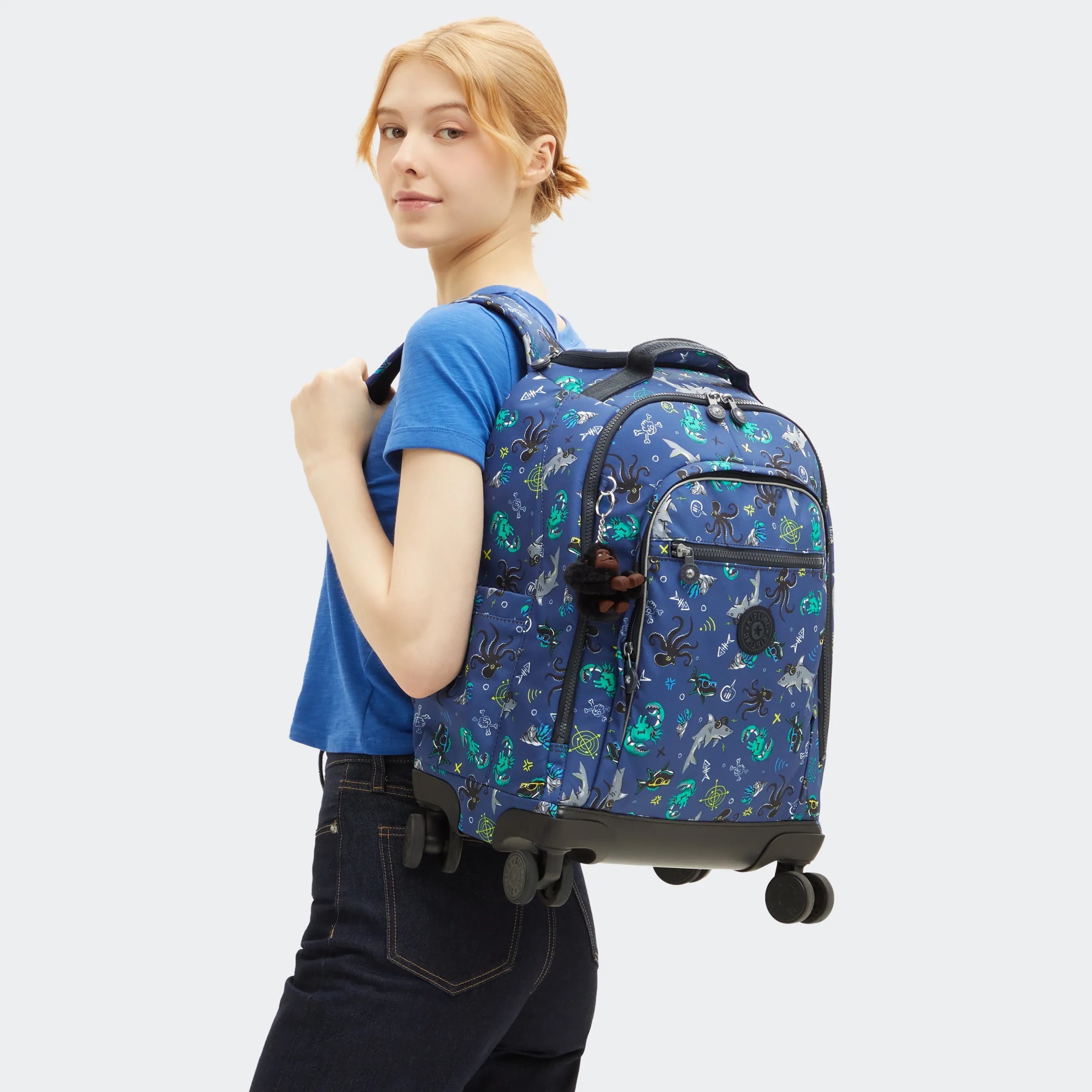 New Zea Printed 15 Laptop Rolling Backpack - 图片 7