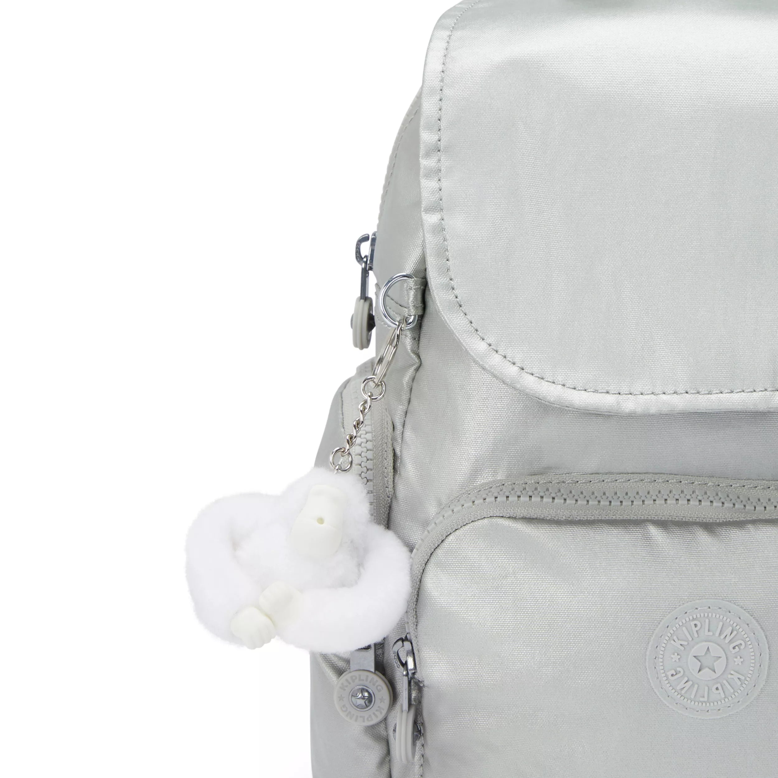 City Zip Mini Metallic Backpack - 图片 6