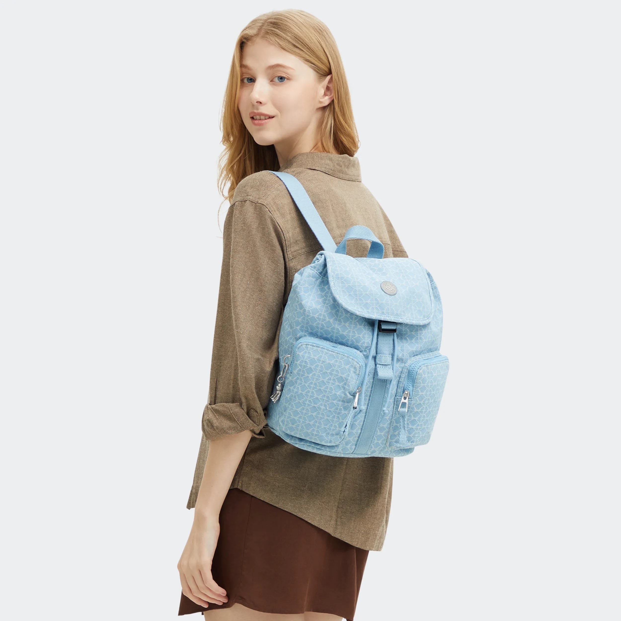 Anto Small Printed Denim Backpack - 图片 2