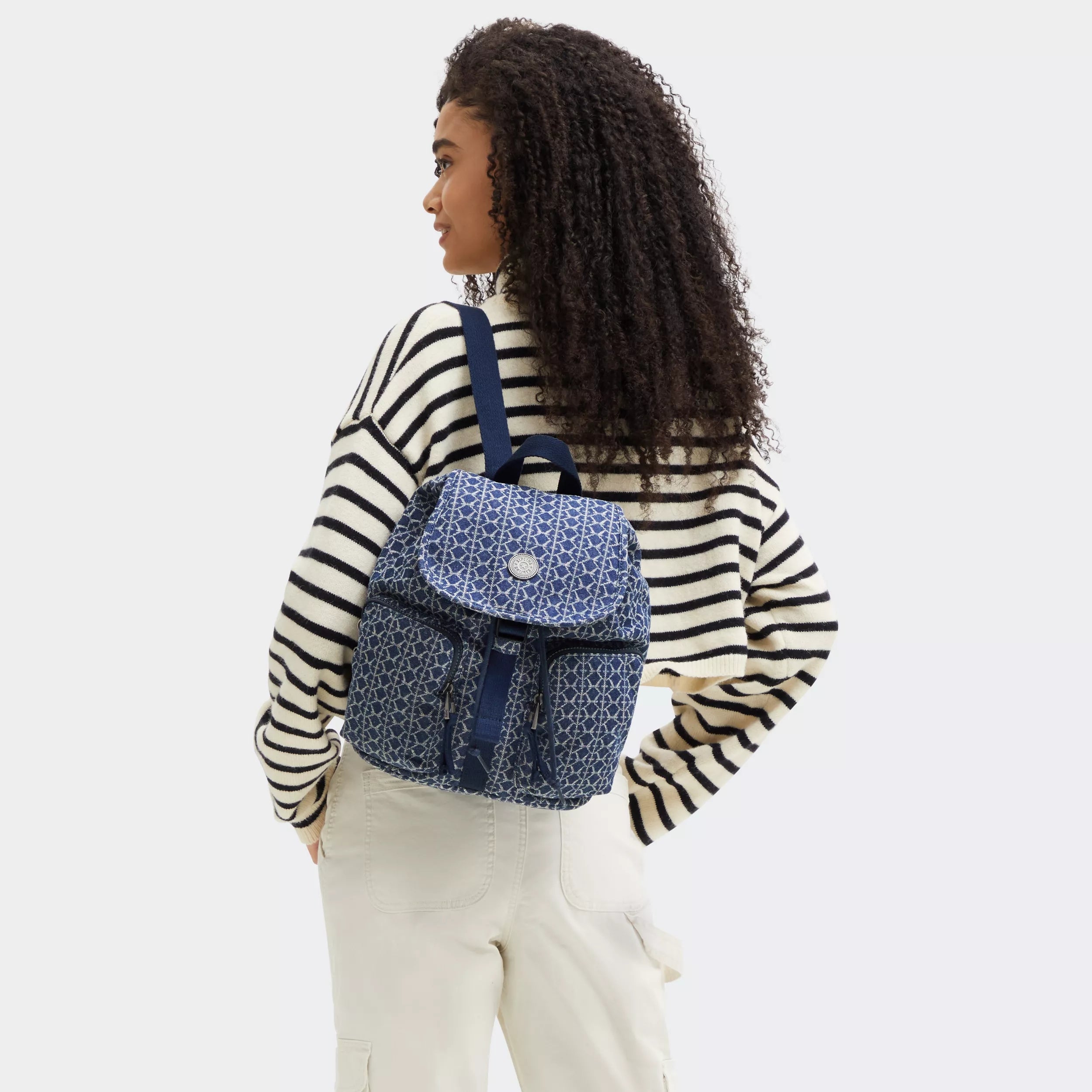 Anto Small Printed Denim Backpack - 图片 2