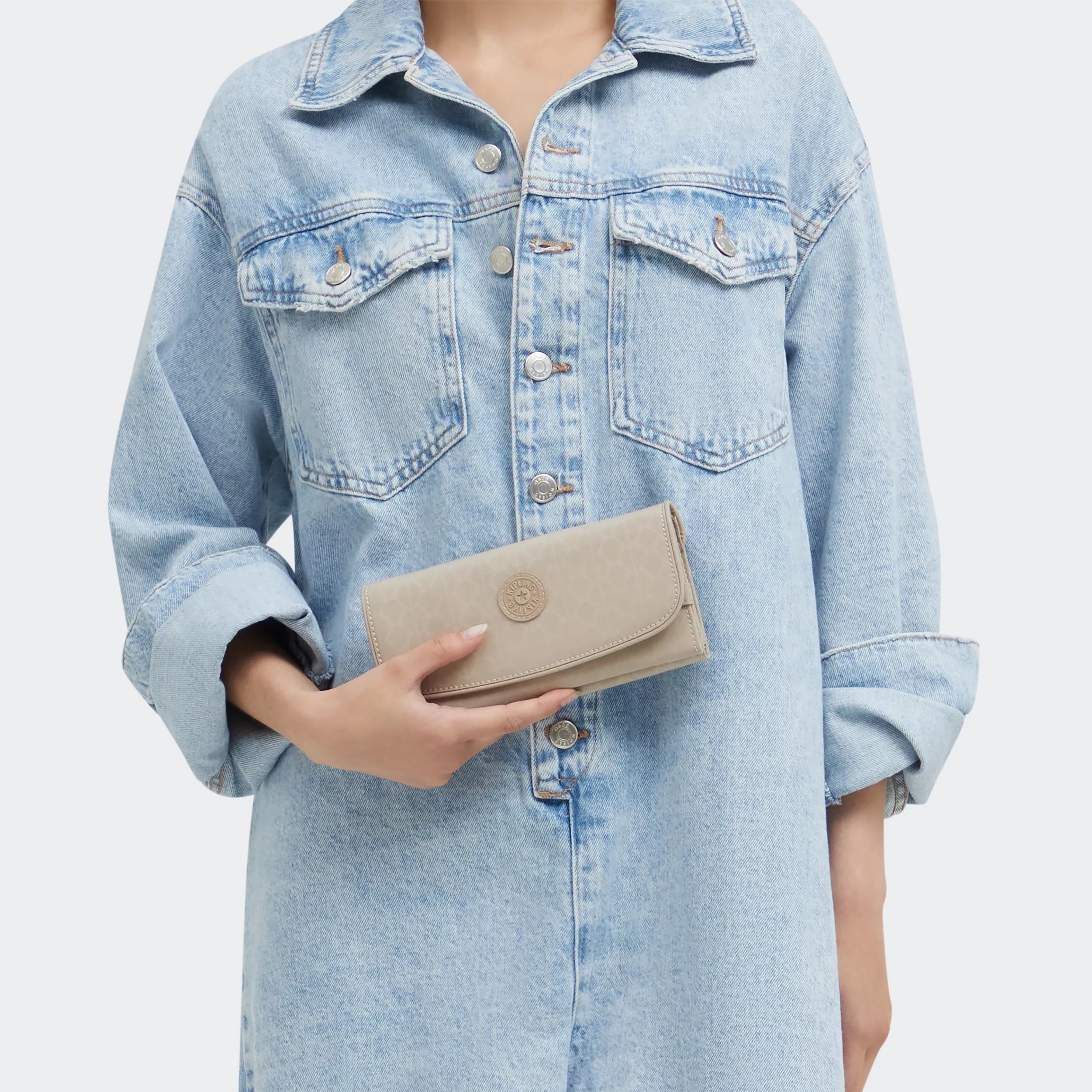 Money Land Printed Snap Wallet - 图片 7