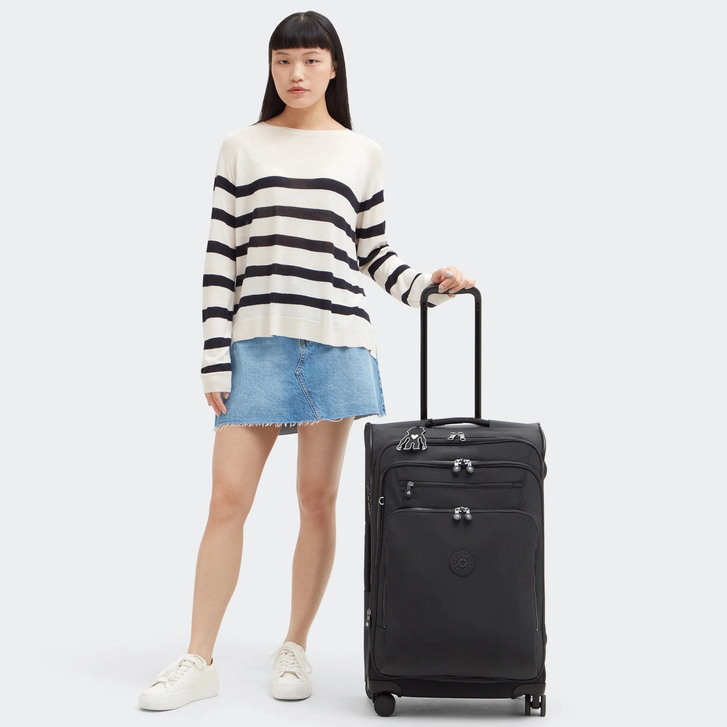 Youri Spin Medium Printed 4 Wheeled Rolling Luggage - 图片 2