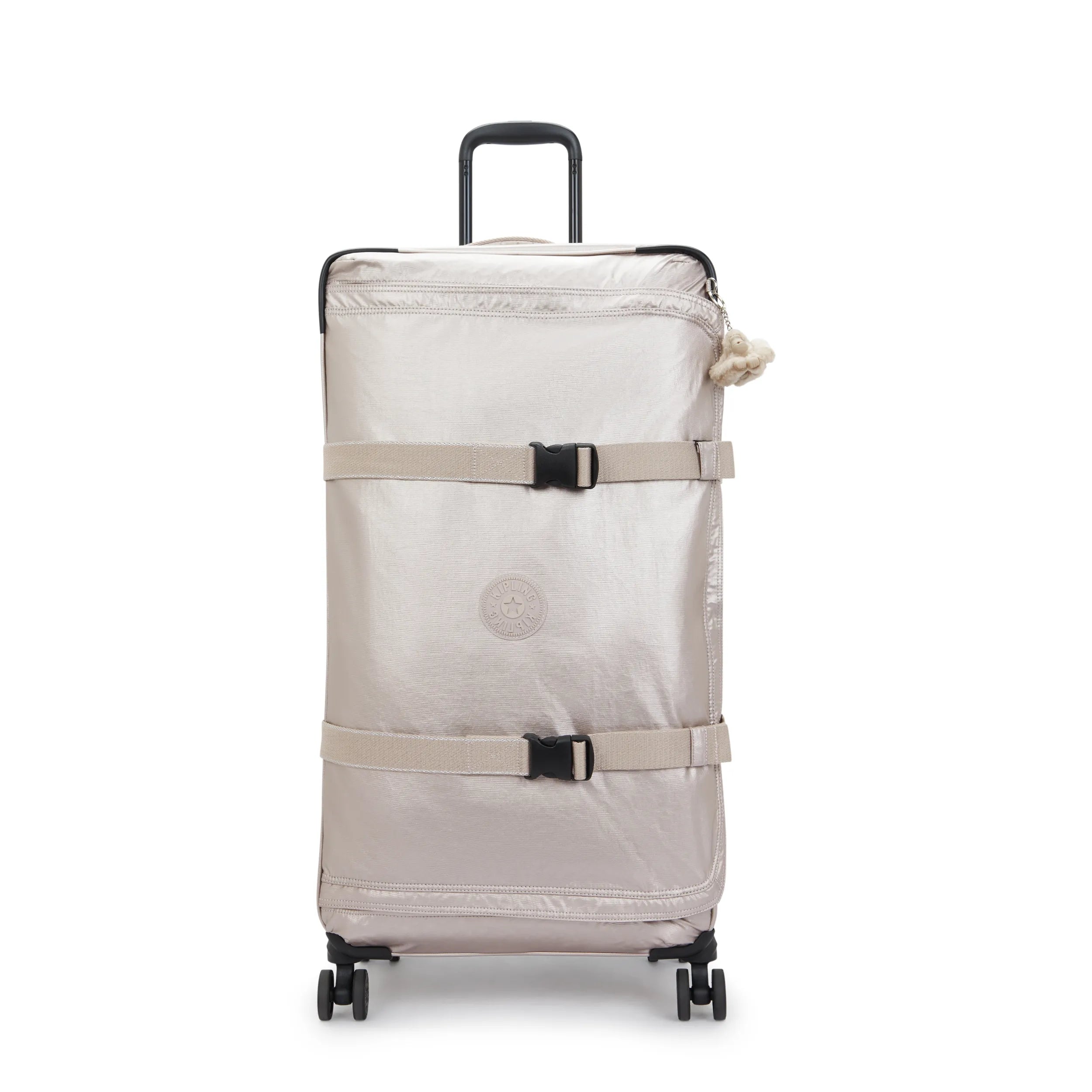 Spontaneous Large Metallic Rolling Luggage
