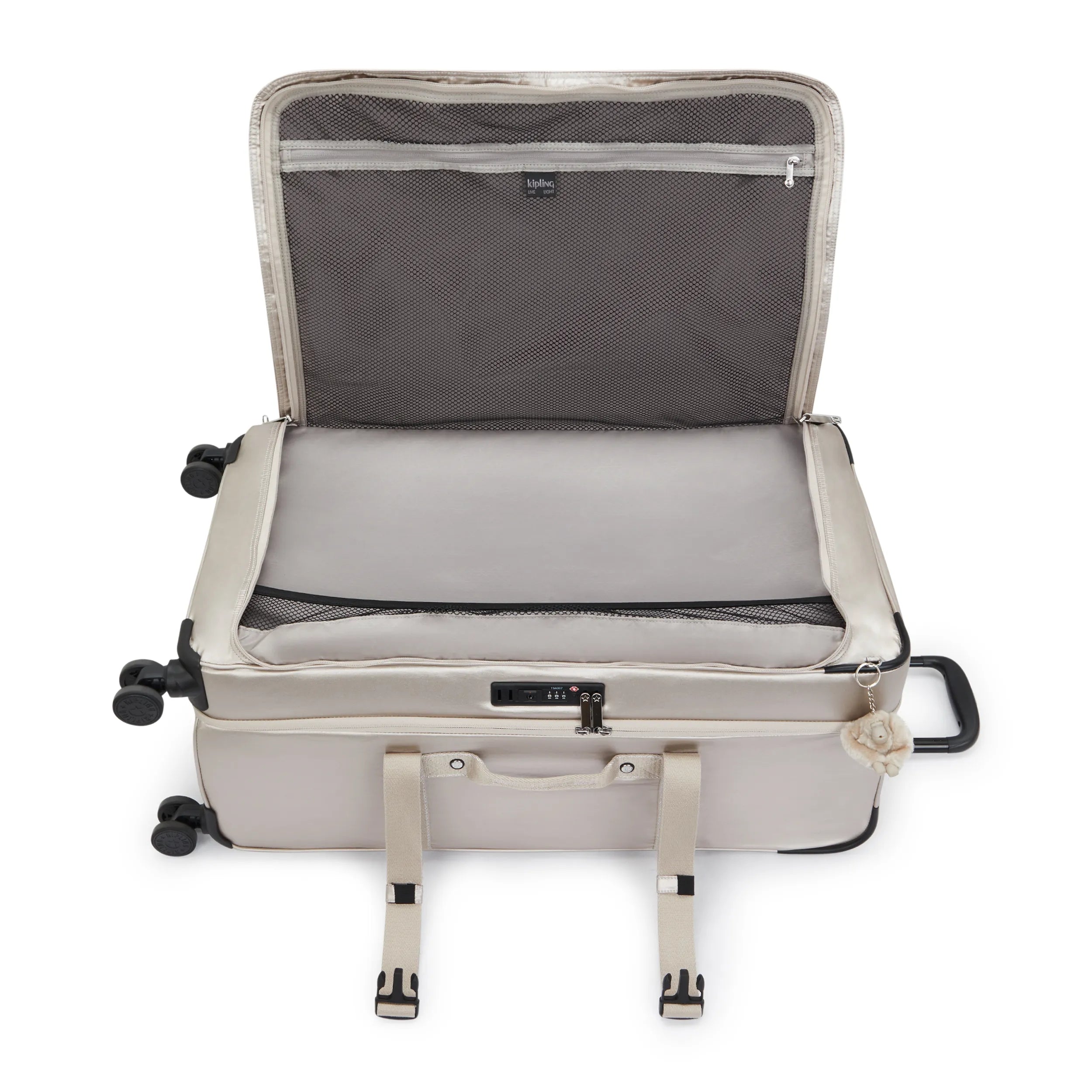 Spontaneous Large Metallic Rolling Luggage - 图片 8