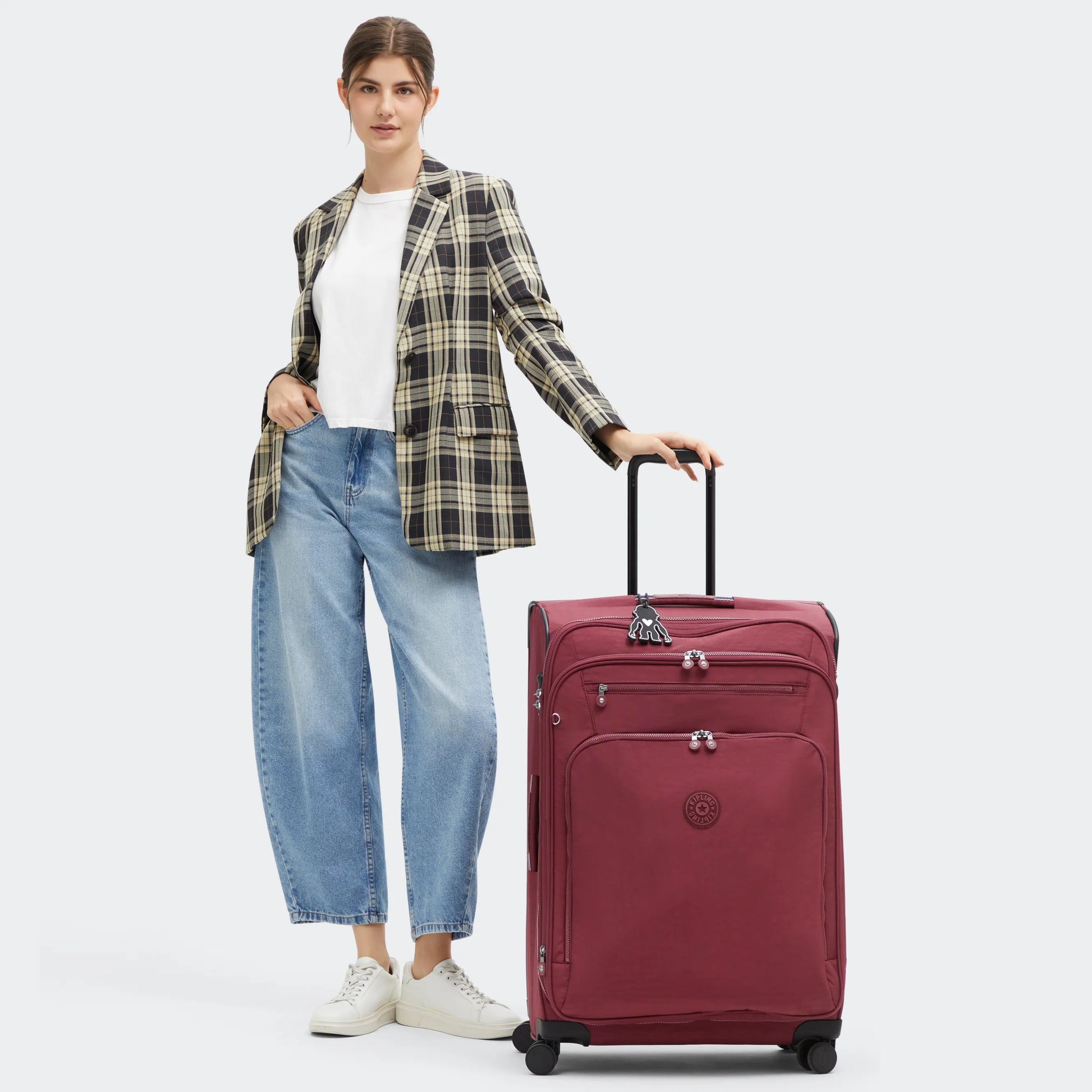 Youri Spin Large Printed 4 Wheeled Rolling Luggage - 图片 2