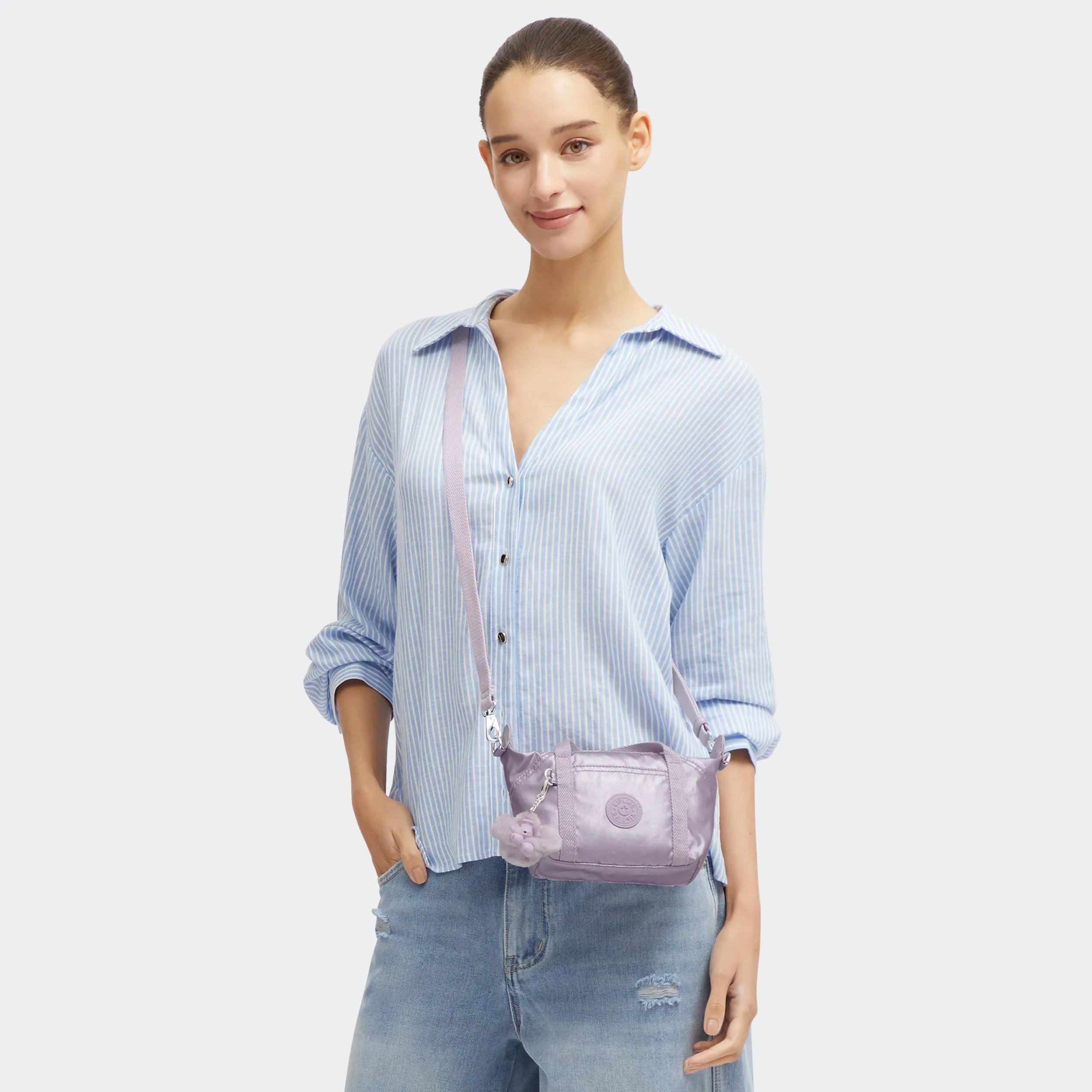 Art Compact Metallic Crossbody Bag - 图片 8