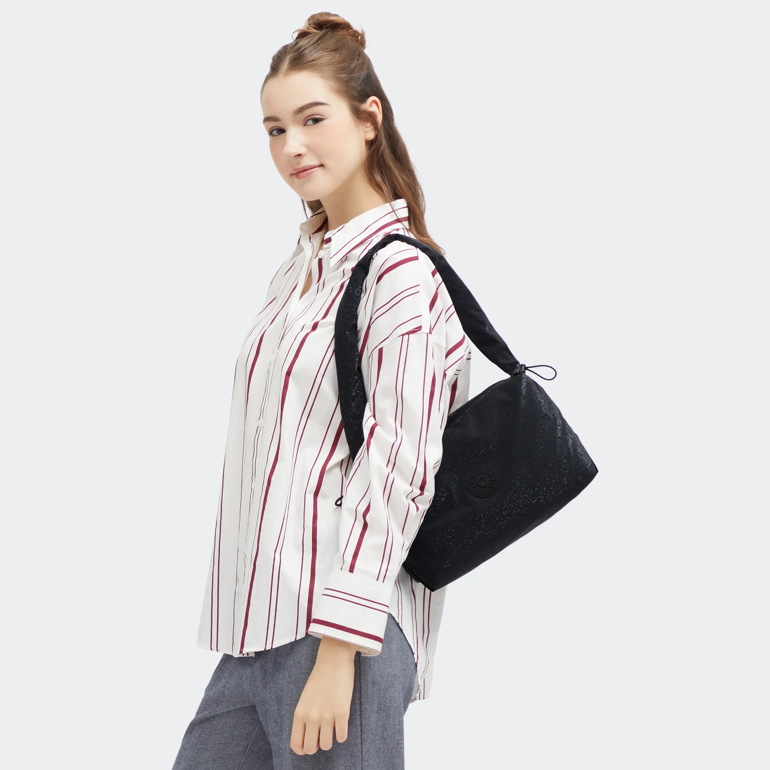 Eleni Medium Smooth Satin Shoulder Bag - 图片 2